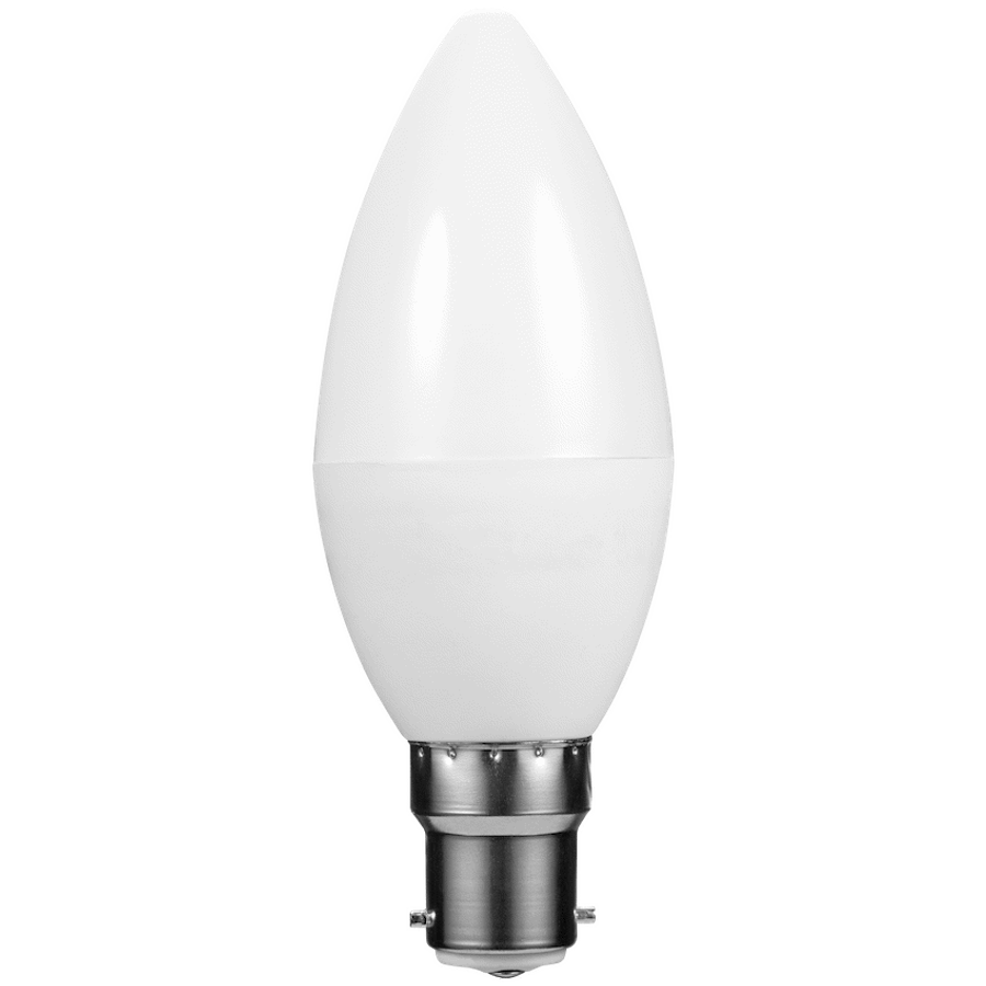 SWITCHED 5W Candle LED Light Bulb B22 - Warm White