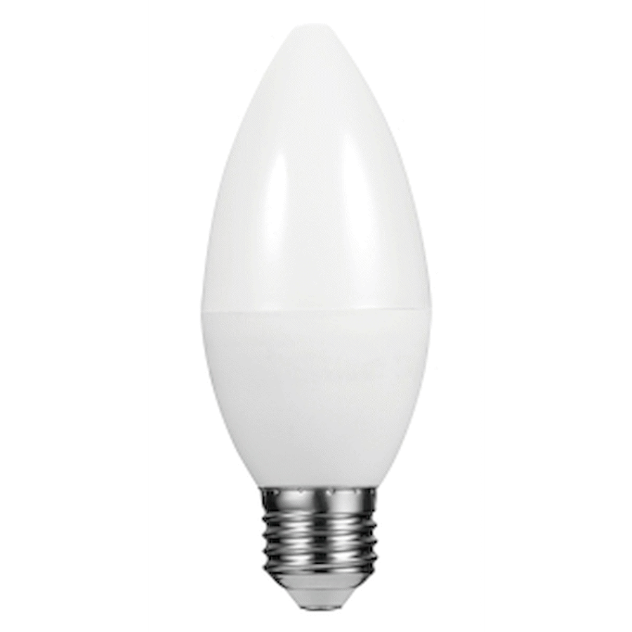 Switched 5w Candle LED Light Bulb E27 - Cool White