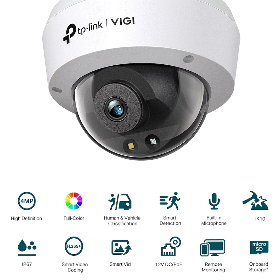 TP-Link Vigi C240 4MP 2.8mm Full-Colour Dome Network Camera