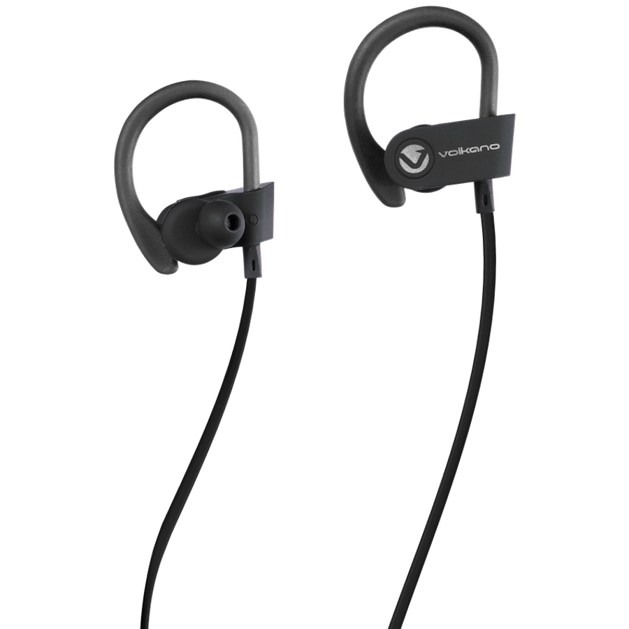 Volkano Race Series Bluetooth Sport Earhook Earphones - Black