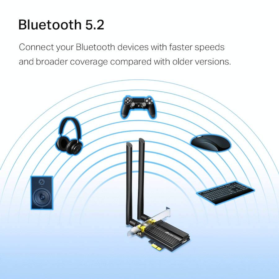 TP-Link Archer TX50E AX3000 Wi-Fi 6 Bluetooth 5.0 PCIe Adapter
