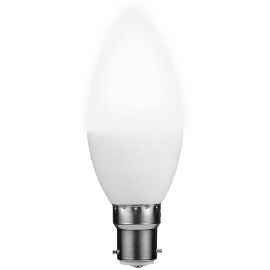 Switched 5w Candle LED Light Bulb B22 - Cool White