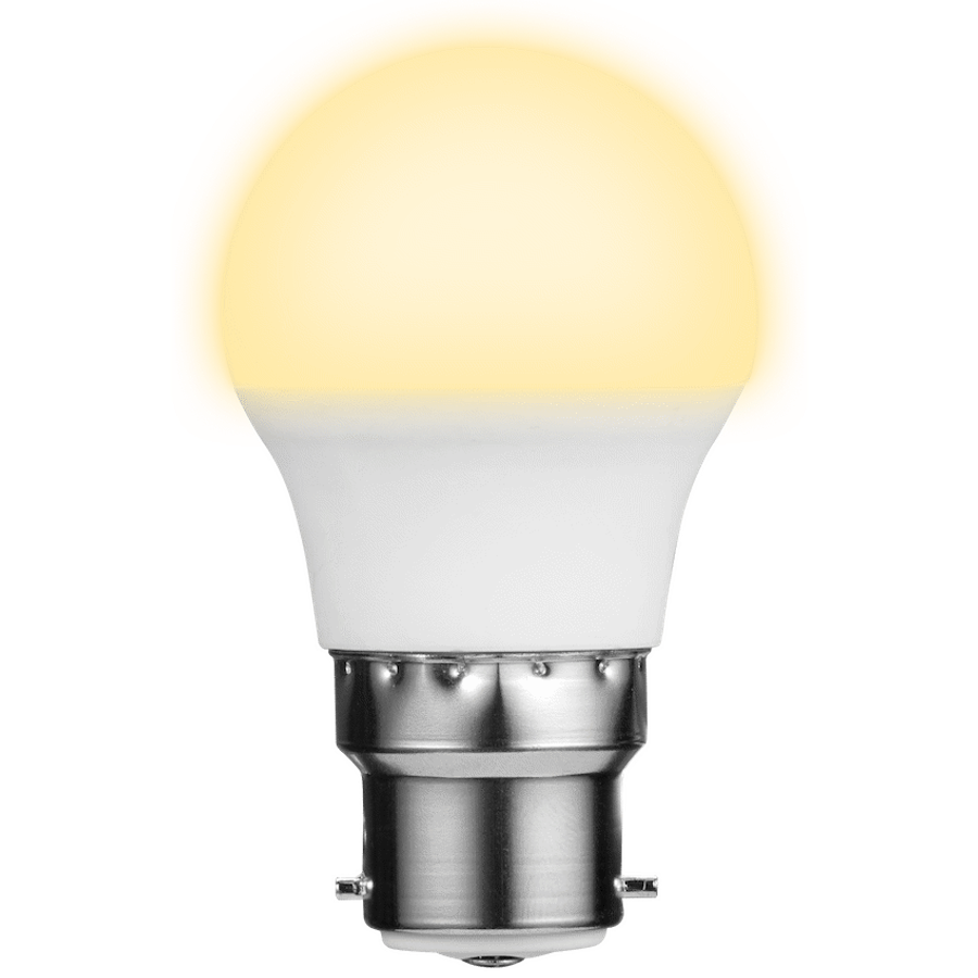 Switched 5w Golfball LED Light Bulb B22 - Warm White