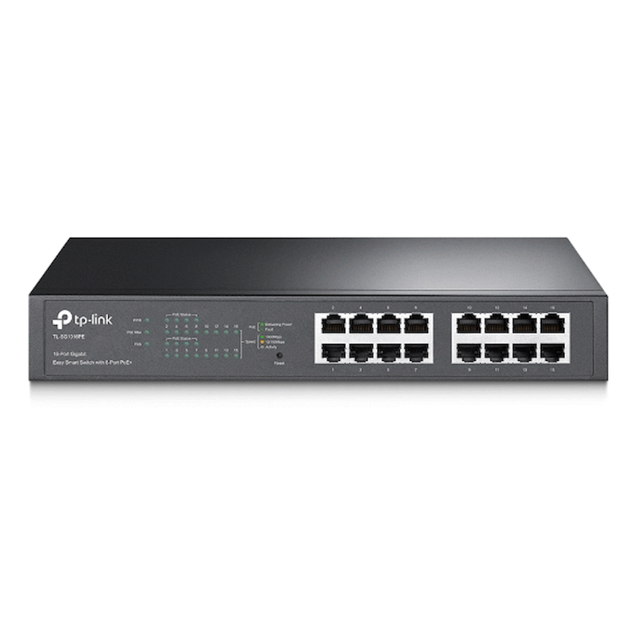 TP-Link TL-SG1016PE 16-Port Gigabit Easy Smart Switch with 8-Port PoE+
