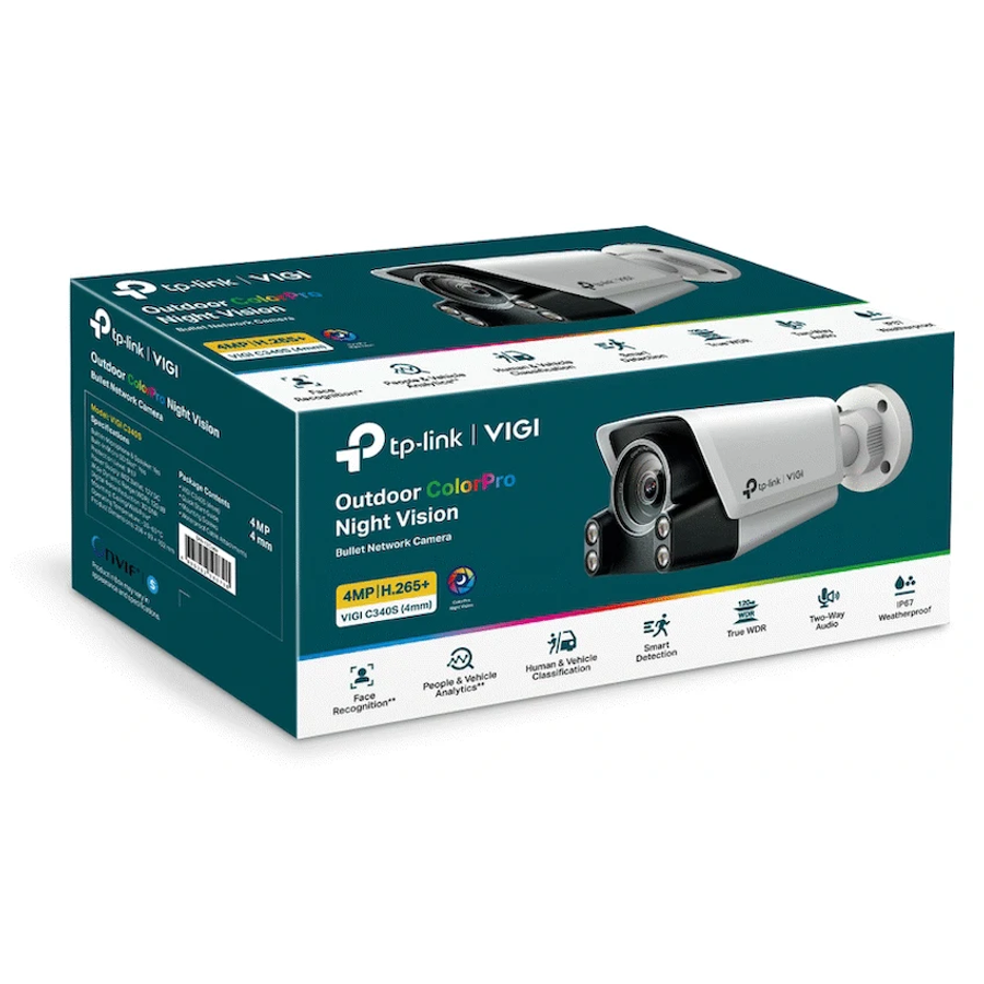 TP-Link Vigi C340S (4mm) 4MP Outdoor ColorPro Night Vision Bullet Network Camera