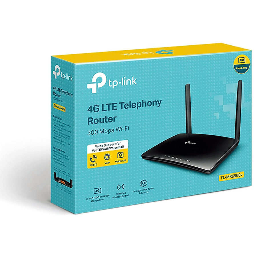 TP-Link TL-MR6500V 300Mbps Wireless N 4G LTE Router + VoIP