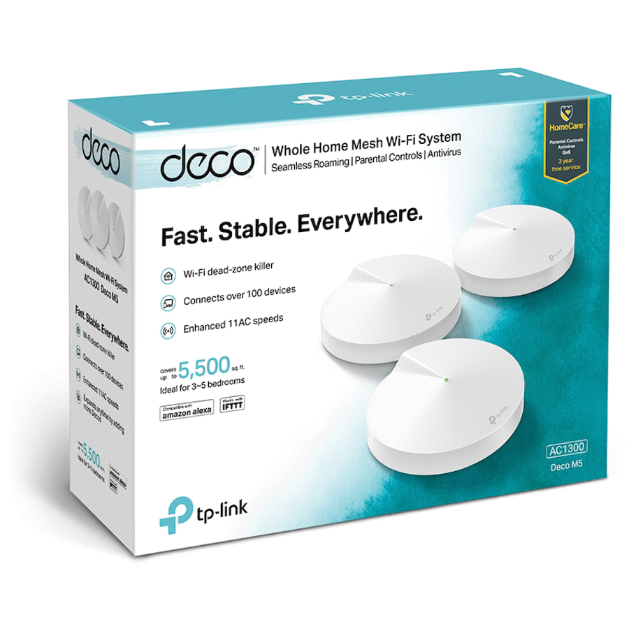 TP-Link Deco M5 (1-Pack) AC1300 Whole Home Mesh Wi-Fi System