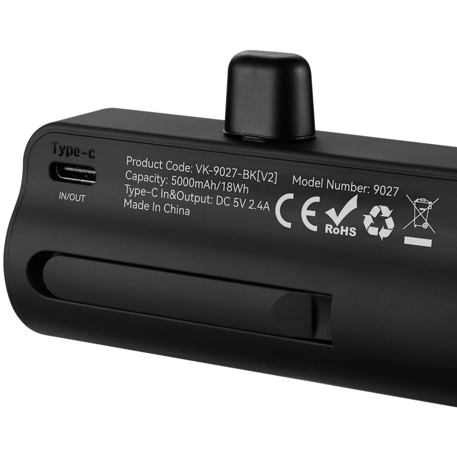 Volkano Relief Pro Power Bank - 5000mAh Type-C Direct Plug-In