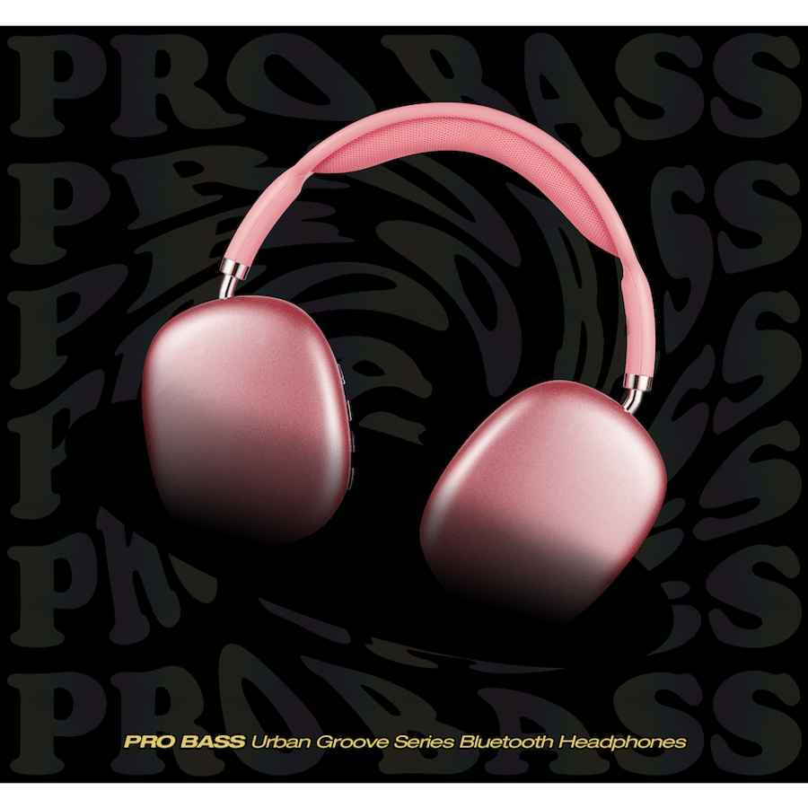 Pro Bass Urban Groove Series Bluetooth Headphones - Pink