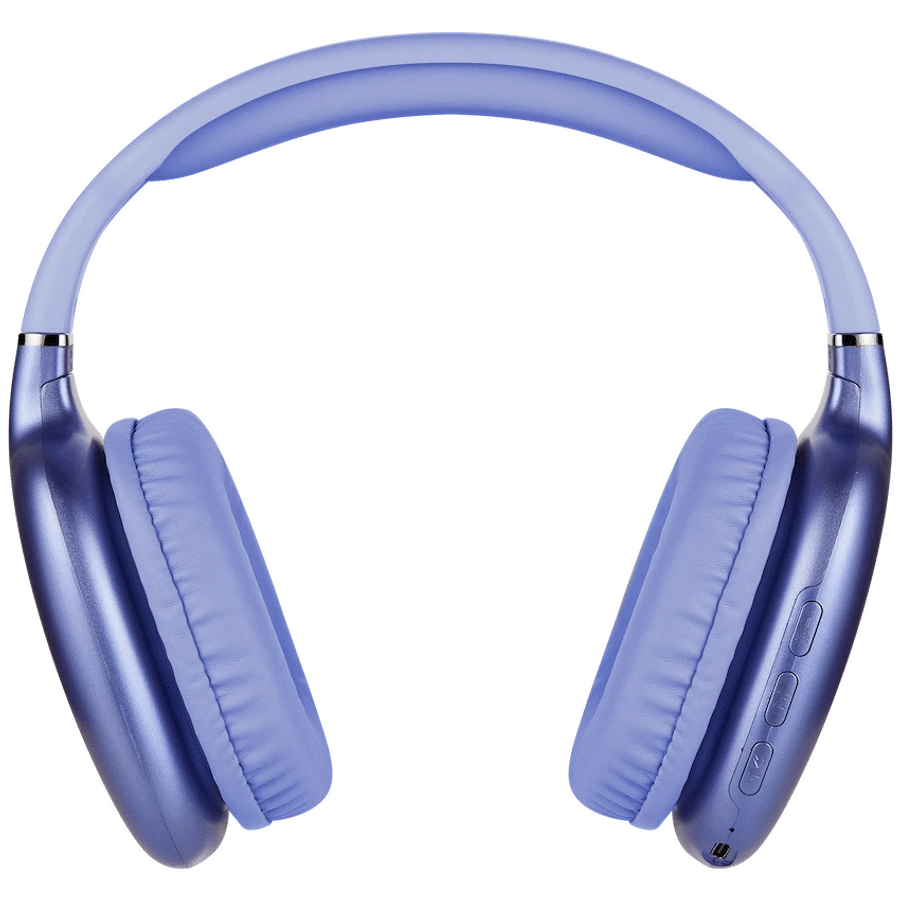Pro Bass Retro Bluetooth Wireless Headphone with PU Case - Purple