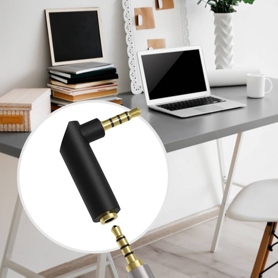 90 Degree 3.5mm Stereo Jack Adapter