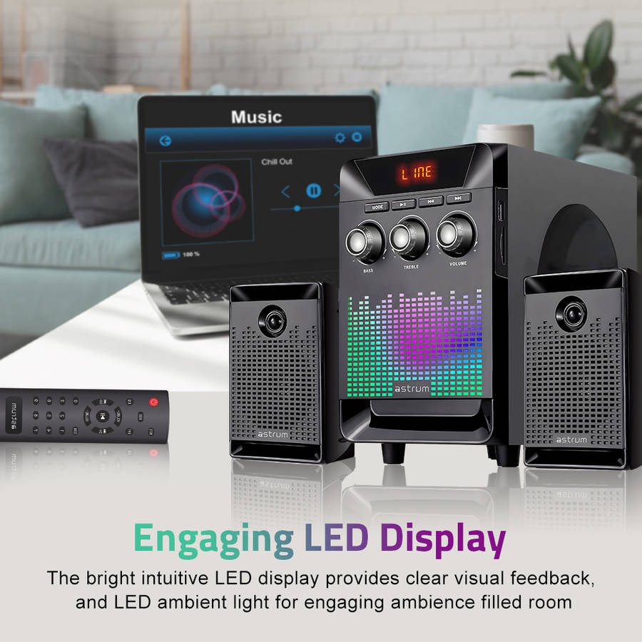 SM330 35W 2.1CH LED Multimedia Speaker Bluetooth SD Card USB FM