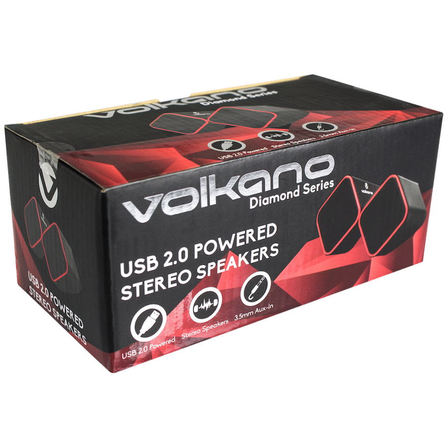 Volkano Diamond Series USB Speaker - Red