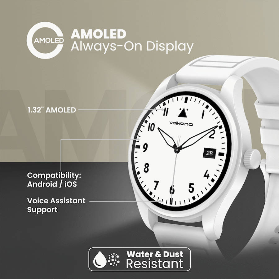 Volkano Eon Series Smartwatch - White