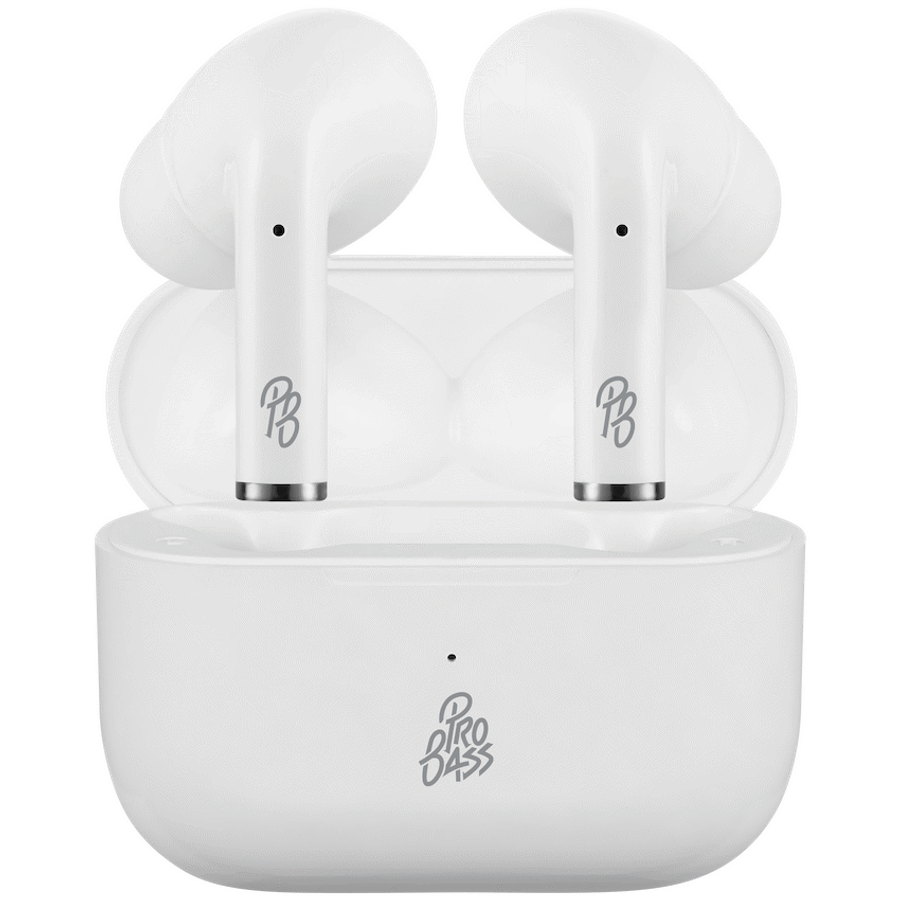 Pro Bass Pulse Buds True Wireless Earphones with Charging Case - White