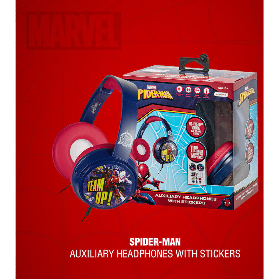 Marvel Spider-Man Wired Headphones with Stickers