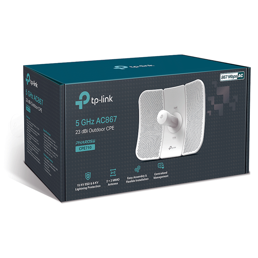 TP-Link CPE710 5GHz AC 867Mbps 23dBi Outdoor CPE