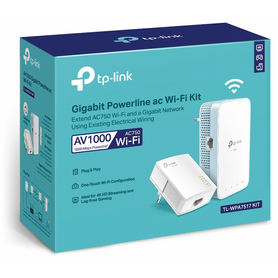 TP-Link TL-WPA7517 KIT AV1000 Powerline Wi-Fi Kit