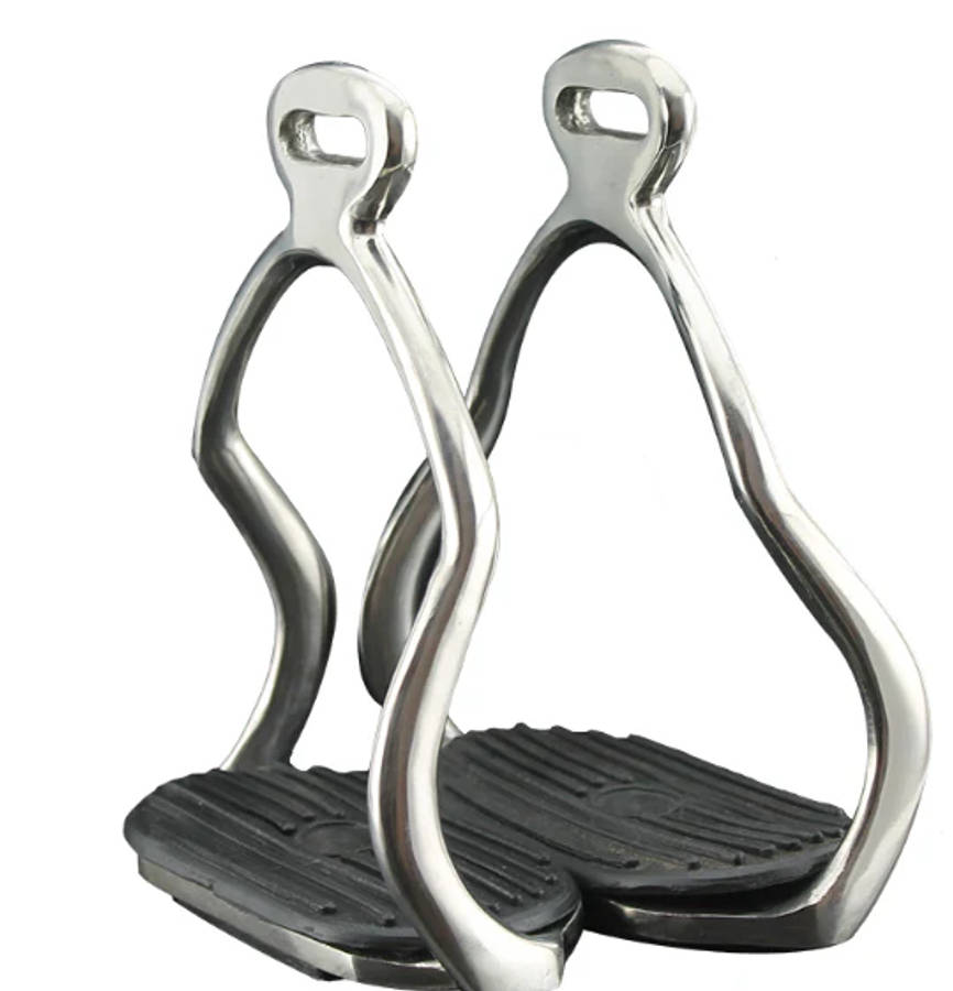 Iron stirrup bend leg