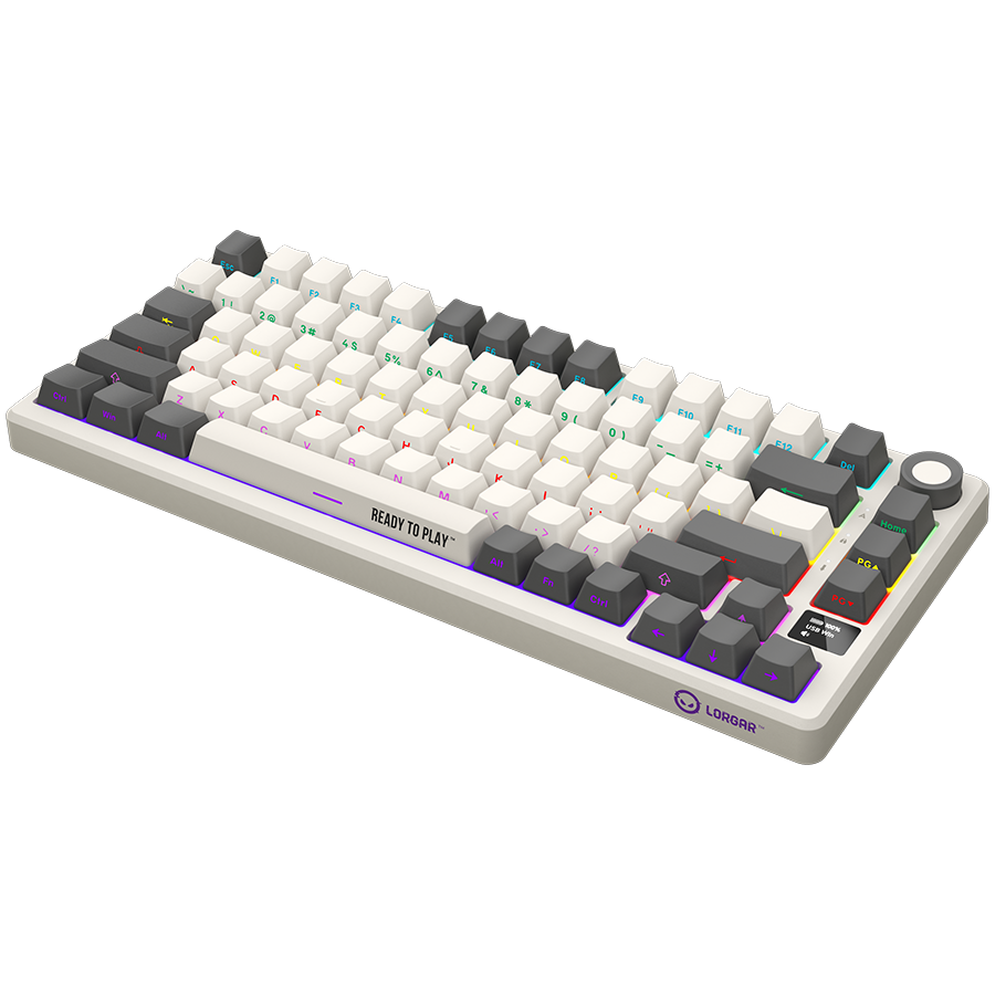 Lorgar KBP7075W Wirelesss 75% Mechanical Gaming Keyboard Pro - Beige