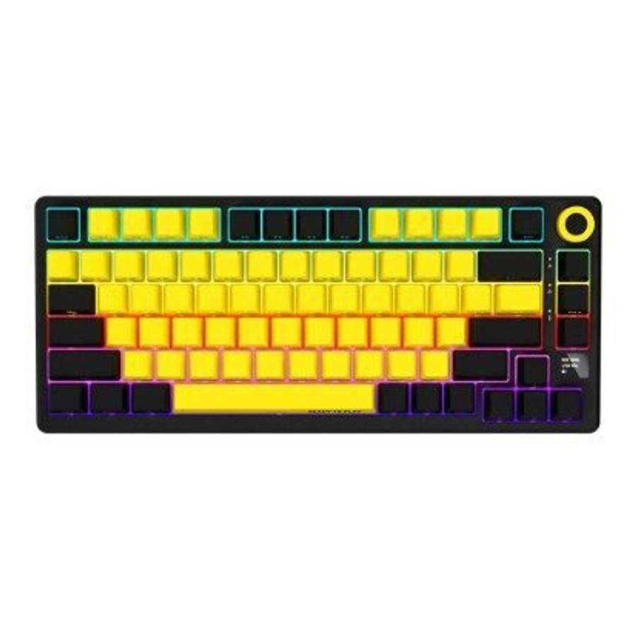 Lorgar KBP7075W Wireless 75% Mechanical Gaming Keyboard Pro - Black/Yellow