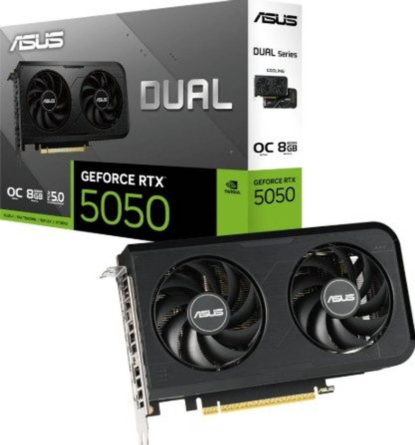 Asus Dual GeForce RTX 5050 OC Edition 8GB GDDR6 Graphics Card