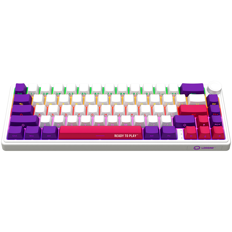 Lorgar KBP70MW Wireless 65% Mechanical Gaming Keyboard Pro - White