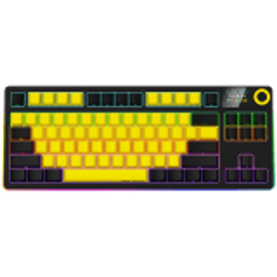 Lorgar KBP70TKLW Wireless TKL Mechanical Gaming Keyboard Pro - Black/Yellow