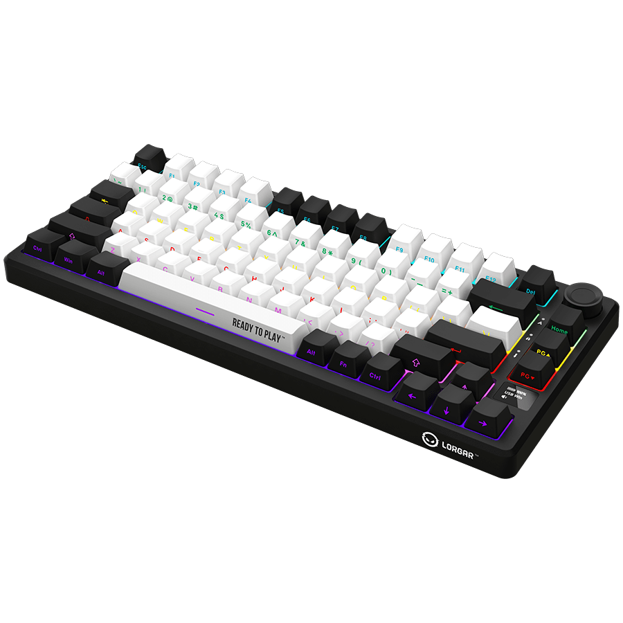 Lorgar KBP7075W Wireless 75% Mechanical Gaming Keyboard Pro - Black/Red