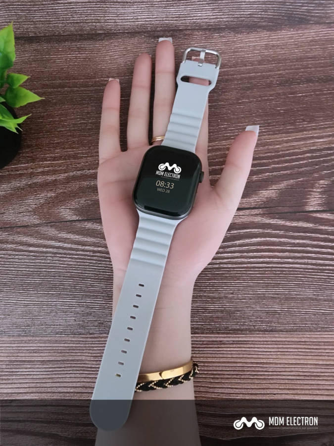 Apple Watch Weave Pattern Silicone Strap - Light Grey