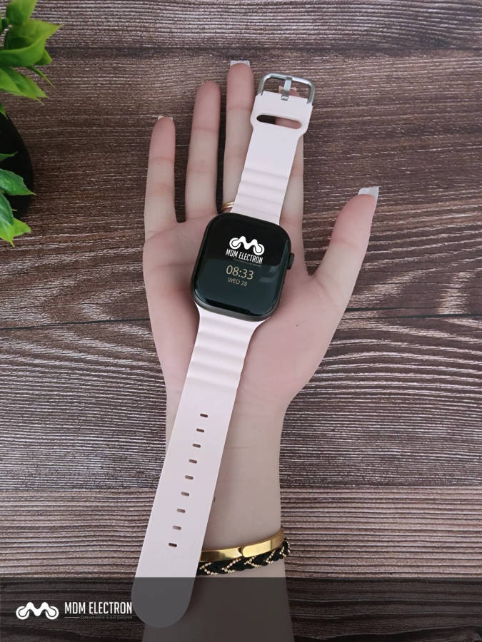 Apple Watch Weave Pattern Silicone Strap - Sand Pink