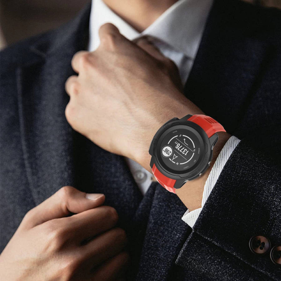 Garmin Instinct 2S Silicone Strap - Red