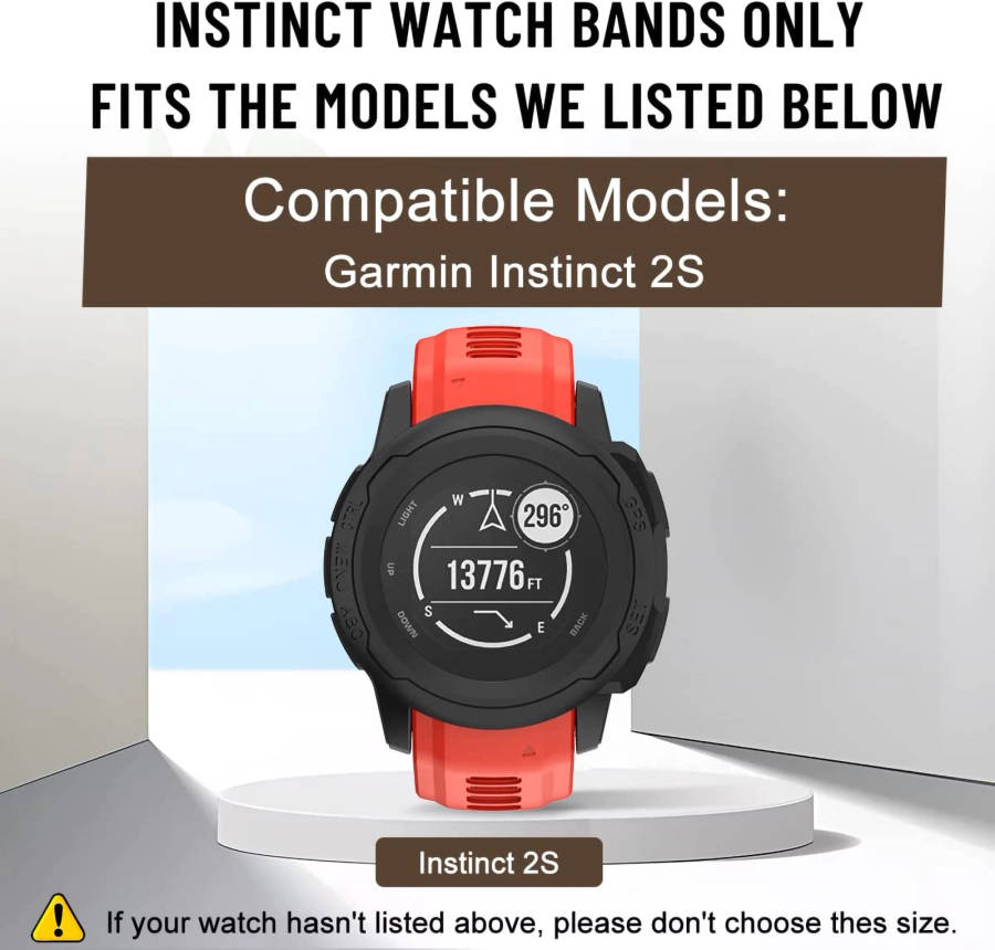 Garmin Instinct 2S Silicone Strap - Red