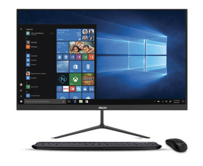 Mecer Xhibitor Proficient CG2308-N5000 Quad Core Pentium 4GB 64GB eMMC 23.8` All-in-One PC - Black