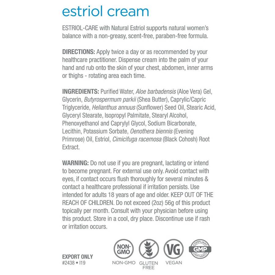 BIOVEA Estriol Menopause Support Cream - 60ml