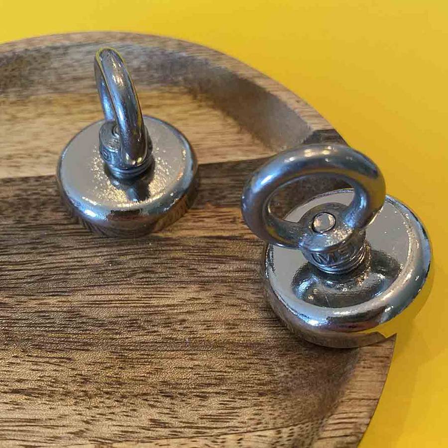 Kitchen Kult Heavy-Duty Neodymium Magnets with Hooks - 2 Pack
