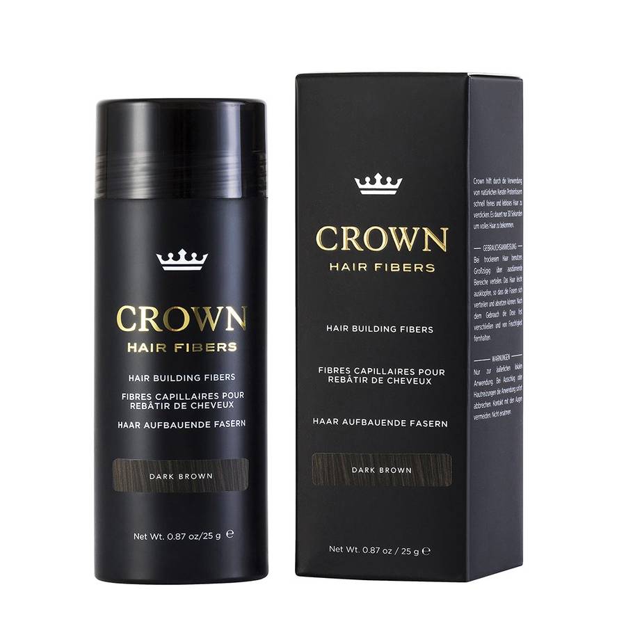CROWN Hair Fibers Hair Loss Concealer  25g  75 Day Supply - Dark Brown