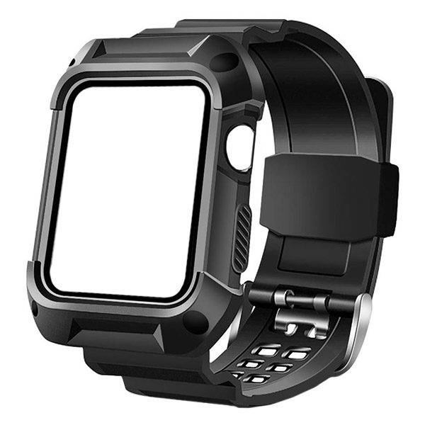 Zonabel Rugged Protection Strap for 42mm Apple Watch - Black TPU
