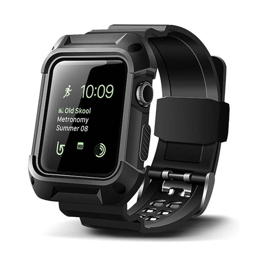 Zonabel Rugged Protection Strap for 42mm Apple Watch - Black TPU