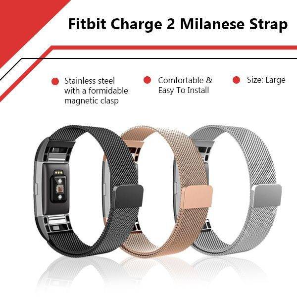 Zonabel Fitbit Charge 2 Milanese Strap (Large)