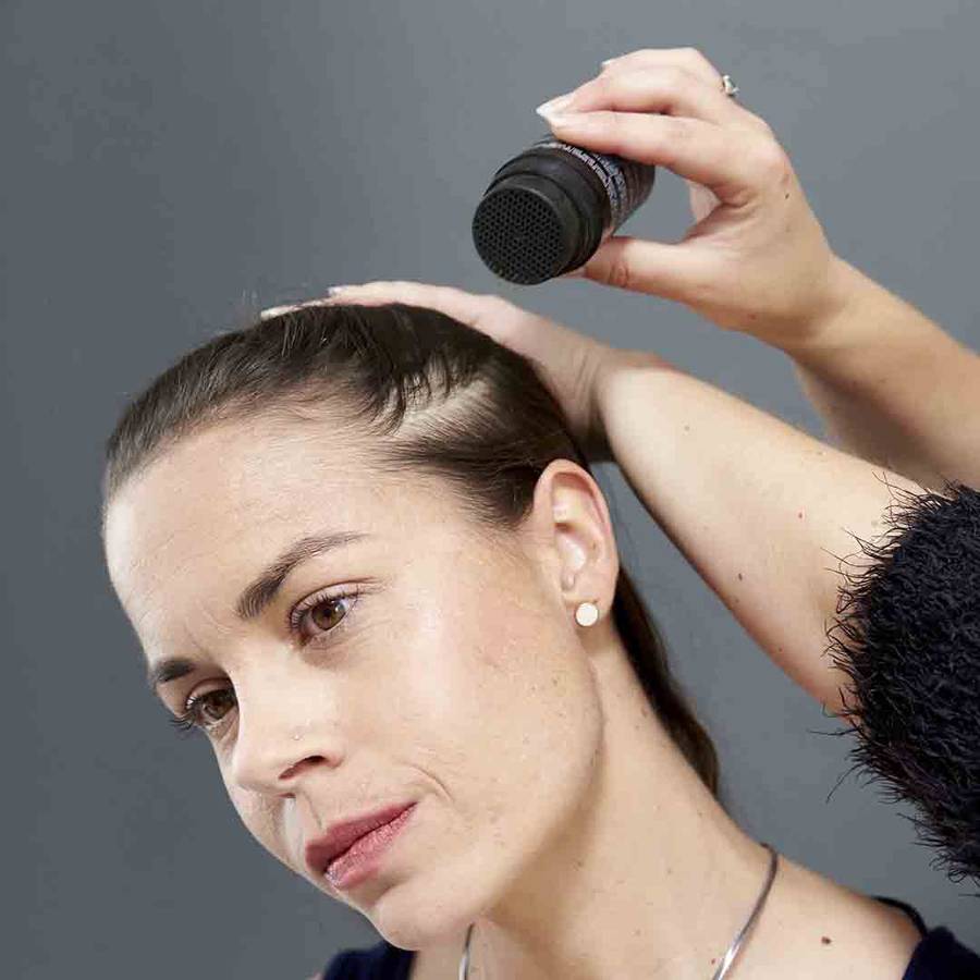 CROWN Hair Fiber Concealer (25g) & Applicator Combo - Dark Brown