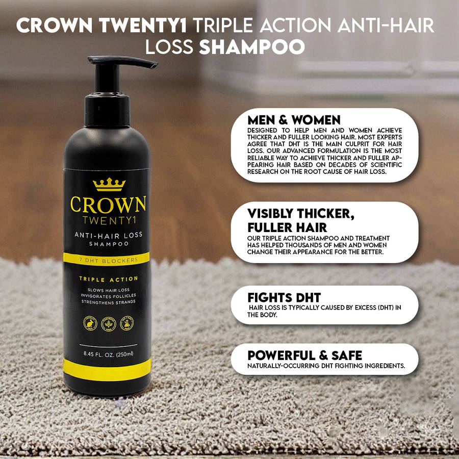 Crown Twenty1 Triple Action Anti-Hair Loss Shampoo (250ml)