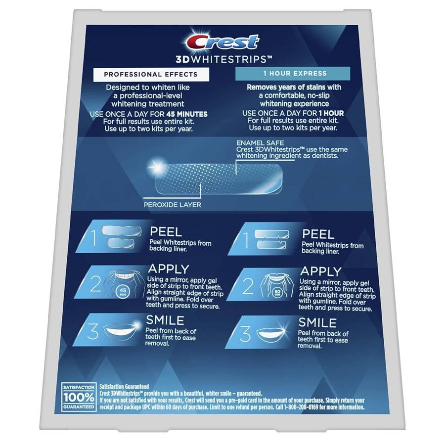 Crest 3D Professional Effects Plus Teeth Whitening Strips Kit - 48 Strips