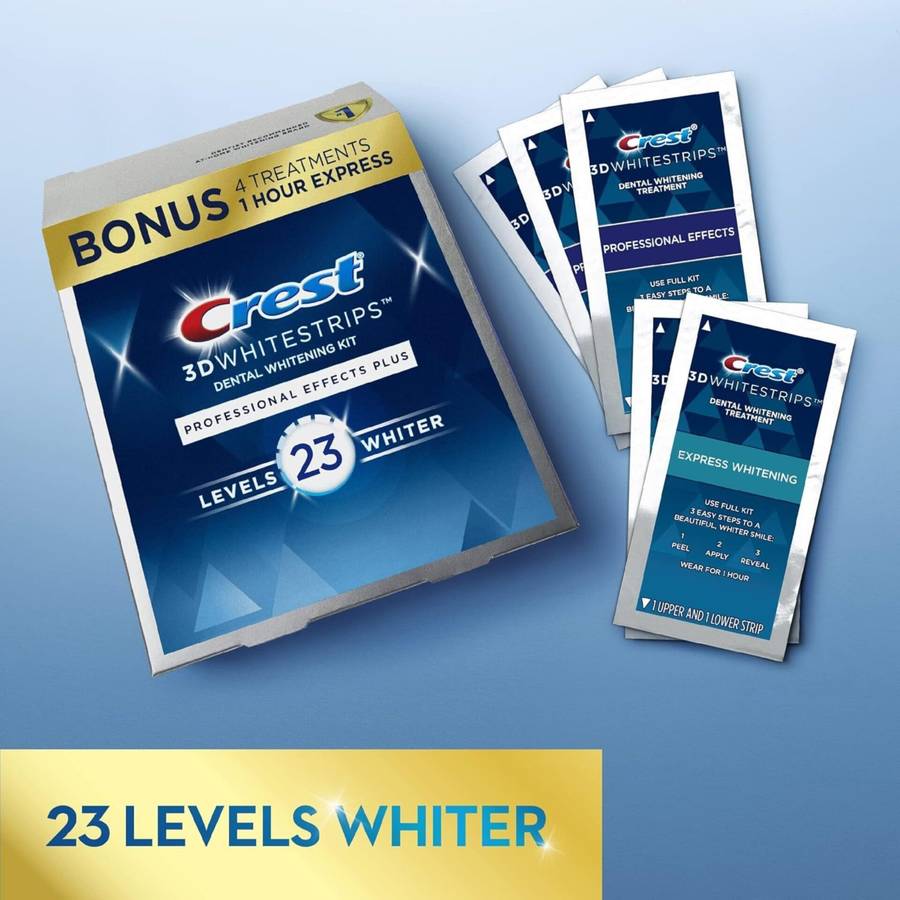 Crest 3D Professional Effects Plus Teeth Whitening Strips Kit - 48 Strips