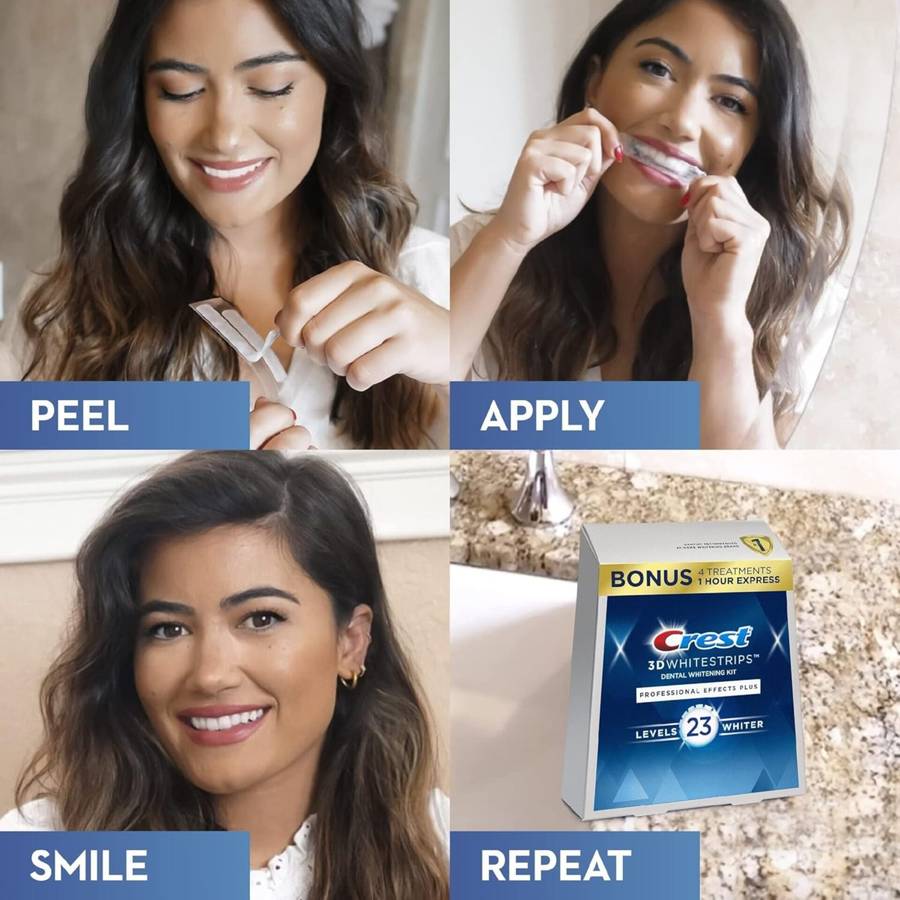 Crest 3D Professional Effects Plus Teeth Whitening Strips Kit - 48 Strips