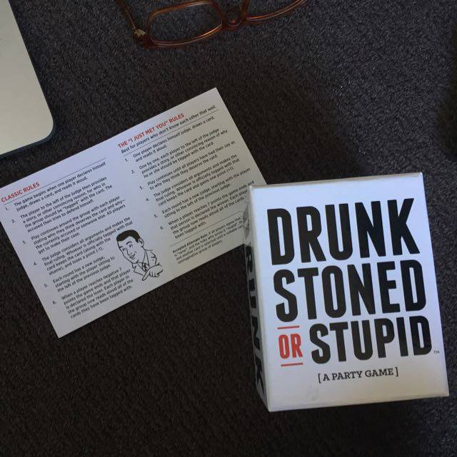 DRUNK STONED OR STUPID (A PARTY GAME)
