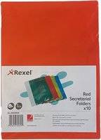 Rexel Secretarial/Correspondence Folders (10 Pack)(Red) picture