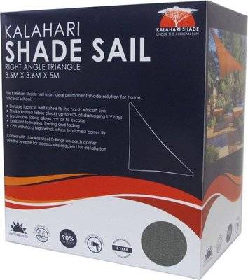 Kalahari Shade Sail Right Angle Triangle (3.6m)(Charcoal) picture