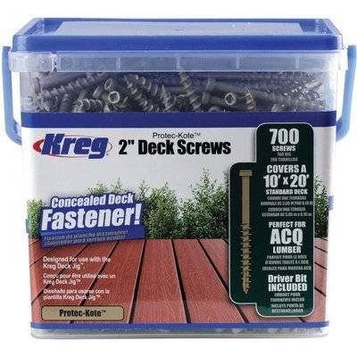 Kreg Protec-Kote Deck Screws 2inch #8 Coarse Pan Head 700ct