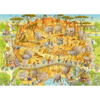 Heye Degano, Funky Zoo - African Habitat Puzzle (1000 Pieces)